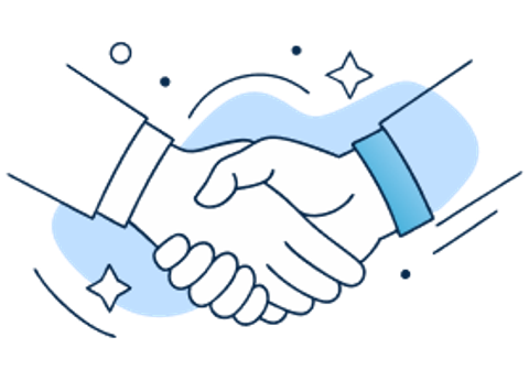 Colleagues shaking hands after asbestos awareness training